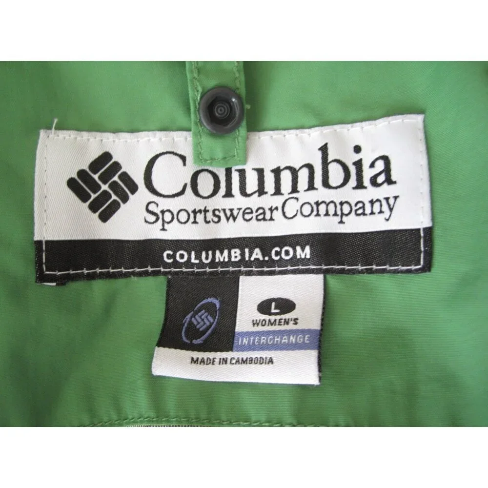 Women Columbia Omni Tech Bugaboo Waterproof‎ Full Zip Hood Jacket Sz L (WS71)
